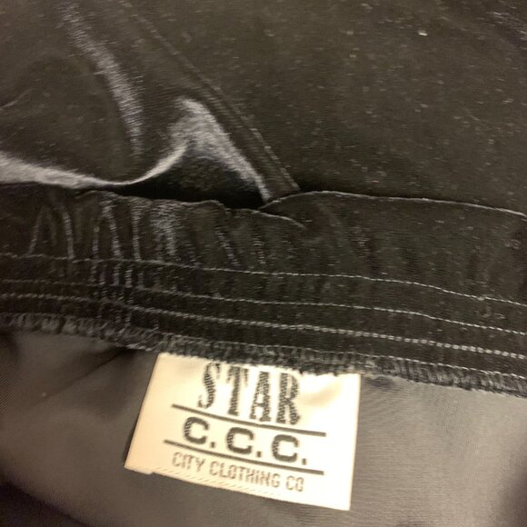 Star CC Velvet Skirt Maxi Black NWT Y2K Vintage Formal Feminine Goth Womens SZ M - Picture 3 of 9